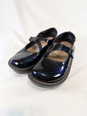 Ingaro Dinah Mary Jane Shoes Size 7.5 Blue Plaid Whimsigoth Balletcore Witchy Go